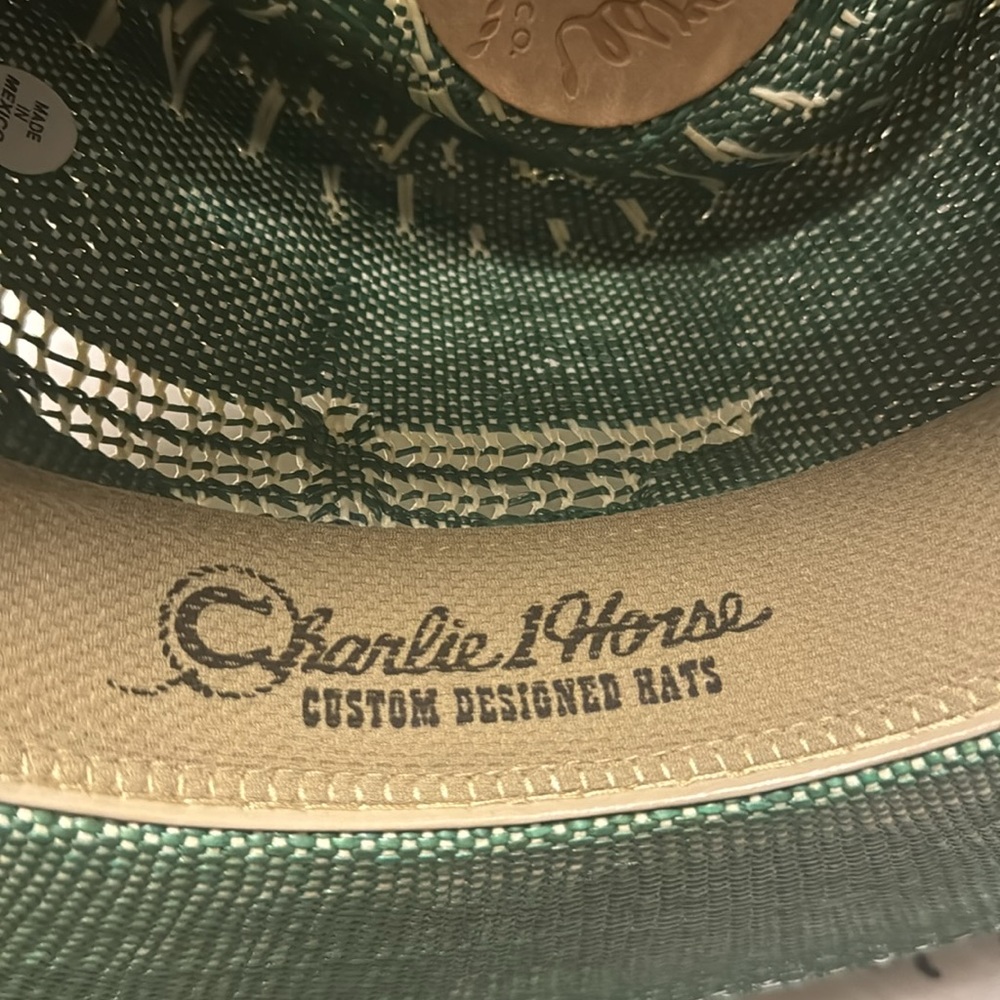 Charlie Horse straw hat green Women’s size Small - Picture 7 of 7